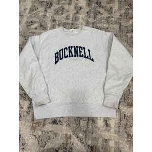 Champion Reverse Weave Bucknell University Sweatshirt Mens Medium Grey CS3050